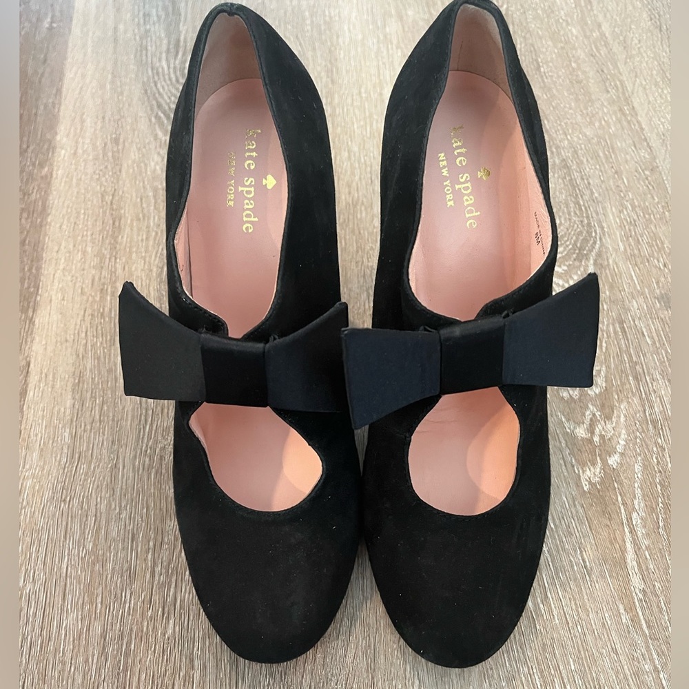 Kate Spade Bavila Pumps - Black Suede Size 8